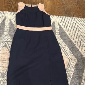 J. Crew Blue Sheath Halter Midi Dress